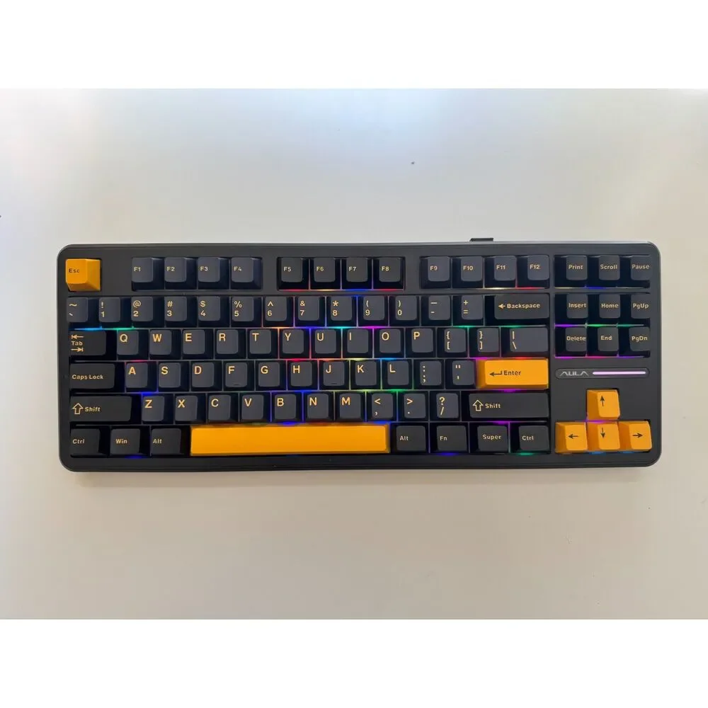 AULA F87 Mechanical Keyboard - Graywood V3 Switches - Open Box